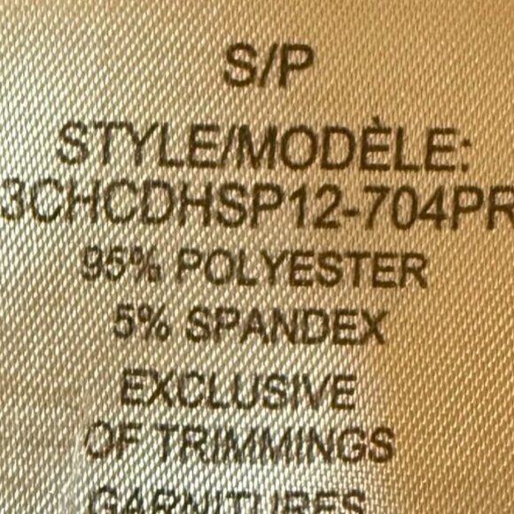 Denver Hayes black button down shirt pink flowers, ruching along button … - Picture 10 of 10